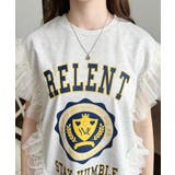 チュールフリルカレッジプリントTシャツ | moment+ | 詳細画像28