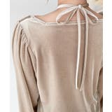 シャイニーベロアスクエアホルターボリュームスリーブプルオーバー | moment+ | 詳細画像10 