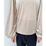 シャイニーベロアスクエアホルターボリュームスリーブプルオーバー | moment+ | 詳細画像8 