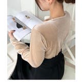 シャイニーベロアアシンメトリーネックトップス | moment+ | 詳細画像59