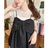 ドロスト半袖ストレッチレーストップス | moment+ | 詳細画像10 