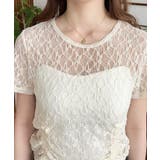 ドロスト半袖ストレッチレーストップス | moment+ | 詳細画像21 