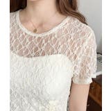 ドロスト半袖ストレッチレーストップス | moment+ | 詳細画像22 