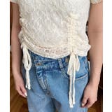 ドロスト半袖ストレッチレーストップス | moment+ | 詳細画像23 