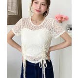 ドロスト半袖ストレッチレーストップス | moment+ | 詳細画像28 