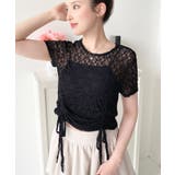 ドロスト半袖ストレッチレーストップス | moment+ | 詳細画像36 