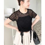 ドロスト半袖ストレッチレーストップス | moment+ | 詳細画像38 