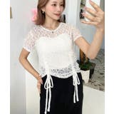 ドロスト半袖ストレッチレーストップス | moment+ | 詳細画像6 