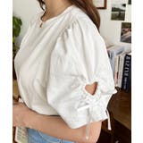 袖ハートホールリボン半袖Tシャツ | moment+ | 詳細画像12 