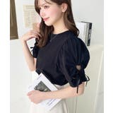 袖ハートホールリボン半袖Tシャツ | moment+ | 詳細画像21 