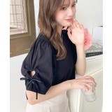 袖ハートホールリボン半袖Tシャツ | moment+ | 詳細画像23 