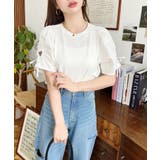 袖ハートホールリボン半袖Tシャツ | moment+ | 詳細画像8 