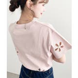 フラワー刺繍半袖Tシャツ | moment+ | 詳細画像14