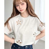 フラワー刺繍半袖Tシャツ | moment+ | 詳細画像17