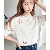 フラワー刺繍半袖Tシャツ | moment+ | 詳細画像19