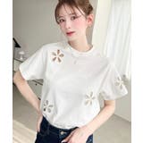 フラワー刺繍半袖Tシャツ | moment+ | 詳細画像2