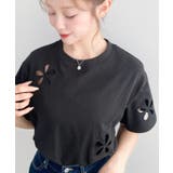 フラワー刺繍半袖Tシャツ | moment+ | 詳細画像22