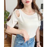 肩スリットリボン半袖トップス | moment+ | 詳細画像16 