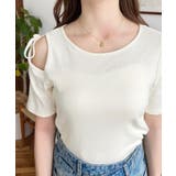 肩スリットリボン半袖トップス | moment+ | 詳細画像18 