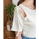 肩スリットリボン半袖トップス | moment+ | 詳細画像20 