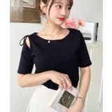 肩スリットリボン半袖トップス | moment+ | 詳細画像6 