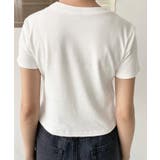 ラインストーンロゴ半袖チビTシャツ | moment+ | 詳細画像10