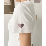 ラインストーンロゴ半袖チビTシャツ | moment+ | 詳細画像11