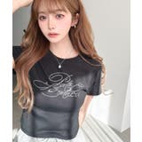 ラインストーンロゴ半袖チビTシャツ | moment+ | 詳細画像16