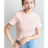 ラインストーンロゴ半袖チビTシャツ | moment+ | 詳細画像25