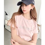 ラインストーンロゴ半袖Tシャツ | moment+ | 詳細画像10 
