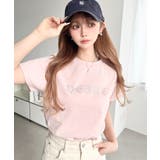 ラインストーンロゴ半袖Tシャツ | moment+ | 詳細画像11 