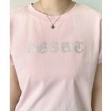 ラインストーンロゴ半袖Tシャツ | moment+ | 詳細画像13 