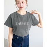 ラインストーンロゴ半袖Tシャツ | moment+ | 詳細画像18 