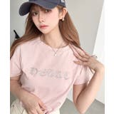 ラインストーンロゴ半袖Tシャツ | moment+ | 詳細画像9 