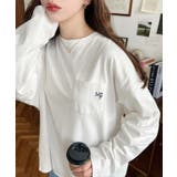 ワンポイント刺繍ポケットロンT | moment+ | 詳細画像4 