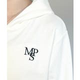 裏毛ショート丈ロゴ刺繍ジップアップパーカー | moment+ | 詳細画像12 