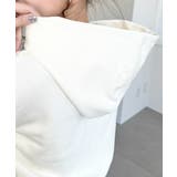 裏毛ショート丈ロゴ刺繍ジップアップパーカー | moment+ | 詳細画像13 