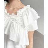 マルチウェイオフショルクロスフリルTシャツ | moment+ | 詳細画像14