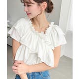 マルチウェイオフショルクロスフリルTシャツ | moment+ | 詳細画像5