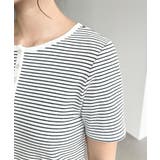 \カジュアルTの定番!/ヘンリーネックボーダー半袖Tシャツ | moment+ | 詳細画像13