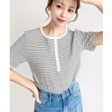 \カジュアルTの定番!/ヘンリーネックボーダー半袖Tシャツ | moment+ | 詳細画像17