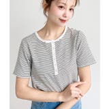 \カジュアルTの定番!/ヘンリーネックボーダー半袖Tシャツ | moment+ | 詳細画像18