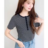 \カジュアルTの定番!/ヘンリーネックボーダー半袖Tシャツ | moment+ | 詳細画像21