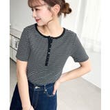 \カジュアルTの定番!/ヘンリーネックボーダー半袖Tシャツ | moment+ | 詳細画像26