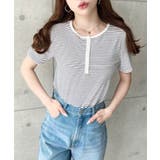 \カジュアルTの定番!/ヘンリーネックボーダー半袖Tシャツ | moment+ | 詳細画像3
