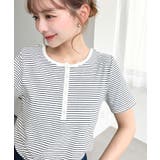 \カジュアルTの定番!/ヘンリーネックボーダー半袖Tシャツ | moment+ | 詳細画像4