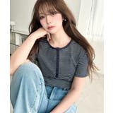 \カジュアルTの定番!/ヘンリーネックボーダー半袖Tシャツ | moment+ | 詳細画像43