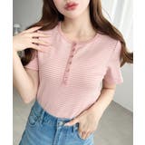 \カジュアルTの定番!/ヘンリーネックボーダー半袖Tシャツ | moment+ | 詳細画像49