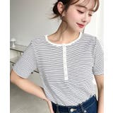 \カジュアルTの定番!/ヘンリーネックボーダー半袖Tシャツ | moment+ | 詳細画像5
