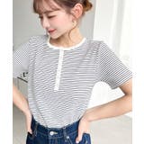 \カジュアルTの定番!/ヘンリーネックボーダー半袖Tシャツ | moment+ | 詳細画像6